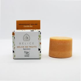 Déodorant Solide Bio - Délice de Fruits (Agrumes) - 38g - Bélice