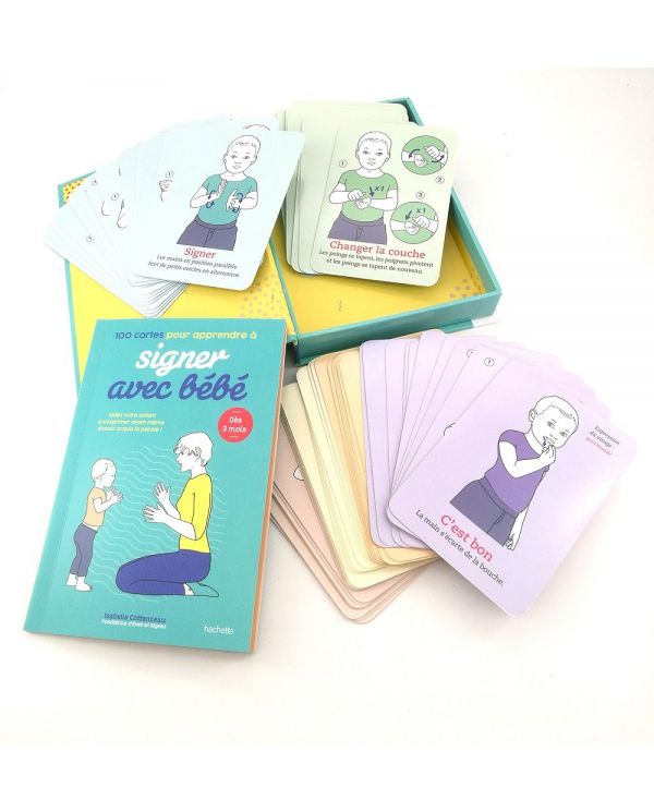 100 cartes pour apprendre à signer avec bébé - Isabelle Cottenceau - Hachette Pratique