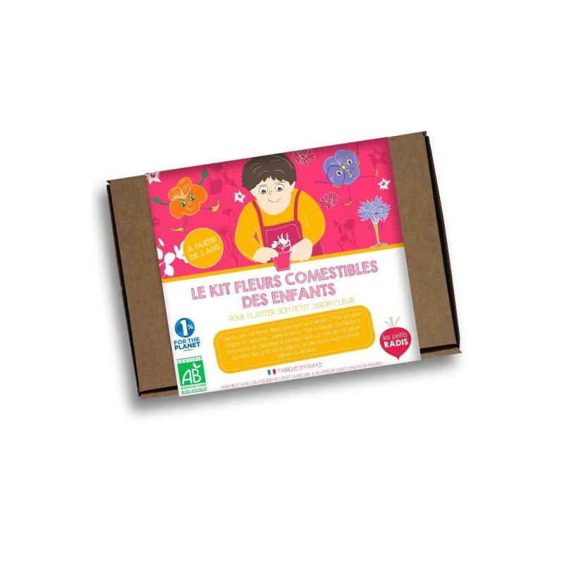 Kit de Fleurs Bio Comestibles pour enfants - Les petits Radis
