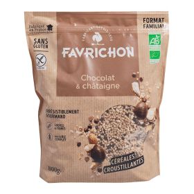 Céréales Chocolat & Châtaigne Bio (Format familial) - 800g - Favrichon