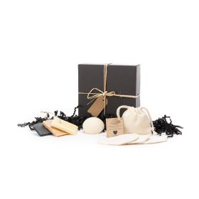 Coffret Découverte (Savons, Sac en coton bio, Éponge Konjac, Carrés de Coton) - Jolis Baumes