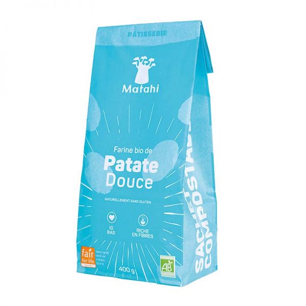 Farine de Patate Douce Bio du Benin - 400g - Matahi