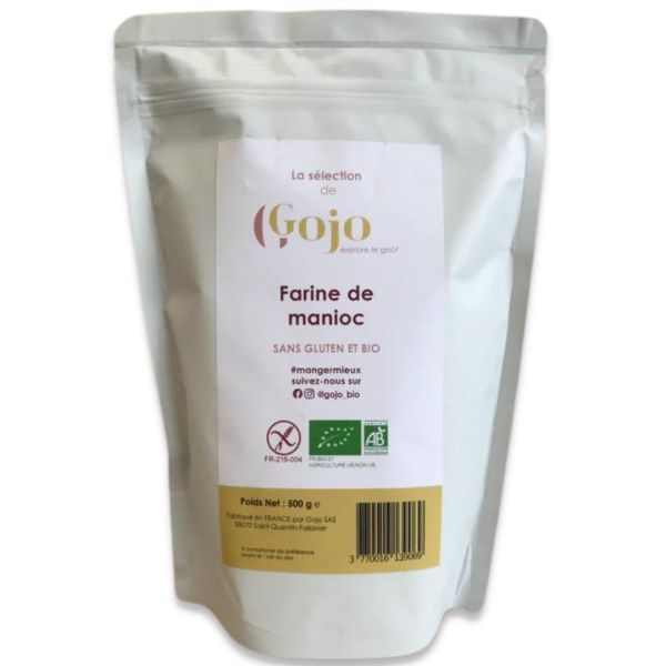 Farine de Manioc Bio du Bénin Sans Gluten - 500g - Gojo