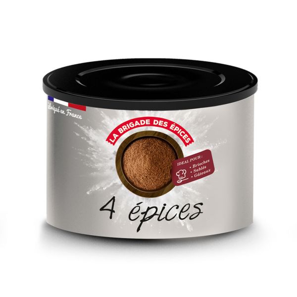 Quatre-Épices en poudre (Girofle, Poivre noir, Muscade et Cannelle) 80g - La Brigade des Épices