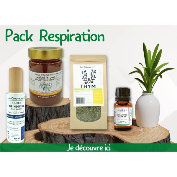 Pack Respiration (Thym, HE et Miel d'eucalyptus, Huile de Nigelle)