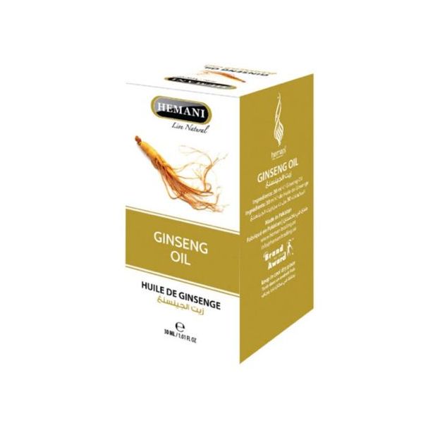 Huile de Ginseng (Panax Ginseng Oil) - 30 ml - 100% Naturelle - Hemani