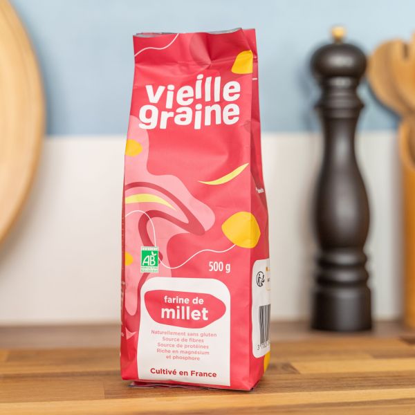 Farine de Millet Bio décortiqué (France) - 500g - Vieille Graine