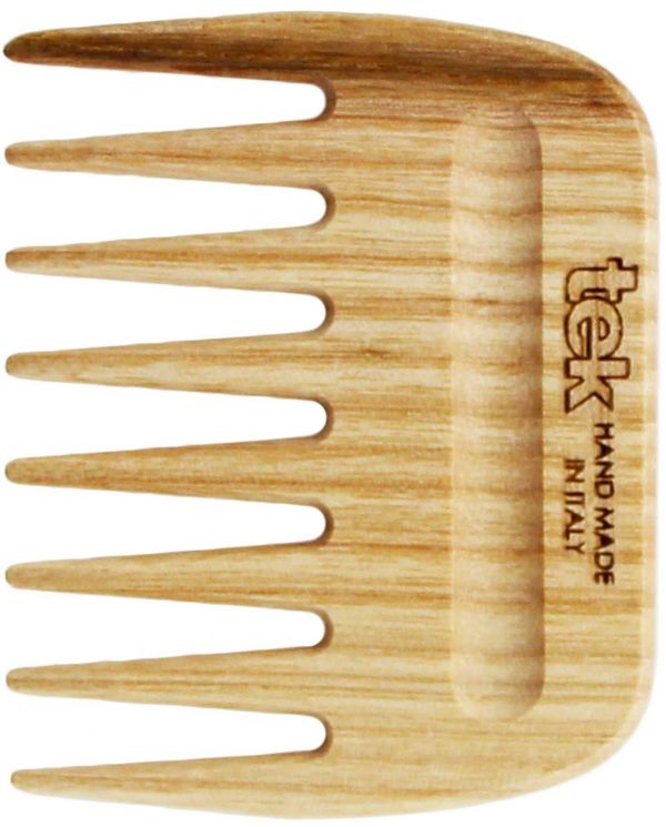 Peigne "Afro" à dents larges en bois de frêne - 100% Naturel - Tek