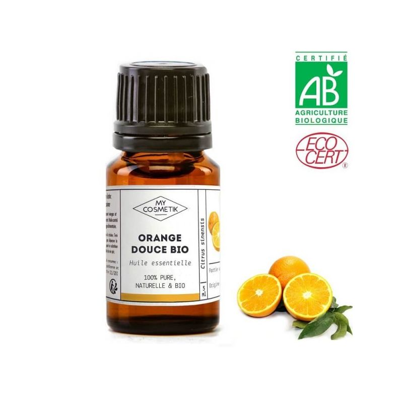 Huile essentielle d'Orange douce BIO (AB) 10 ml - MyCosmetik