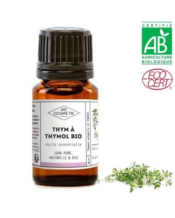 Huile essentielle de thym à thymol BIO (AB) 10 ml - MyCosmetik